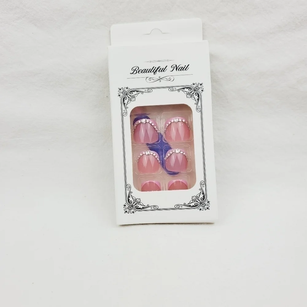 24 Pieces Fake Toe Press On Nails
